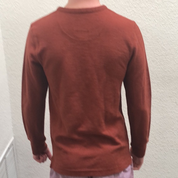 Goodfellow & Co | Men's Rust Long Sleeve Henley Pullover shirt - Picture 6 of 10